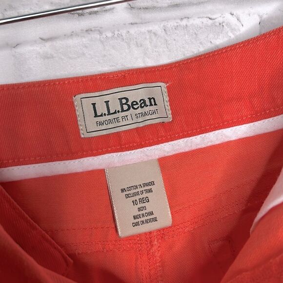 L.L. Bean Coral Jean Skirt Favorite Fit Straight Size 10 - Picture 4 of 6